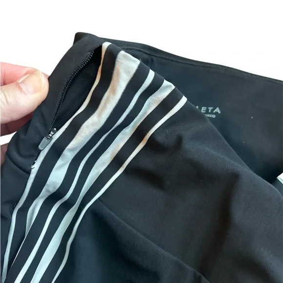 Athleta Meridian Black Stripe Wide Leg Pants size XS - Picture 4 of 6